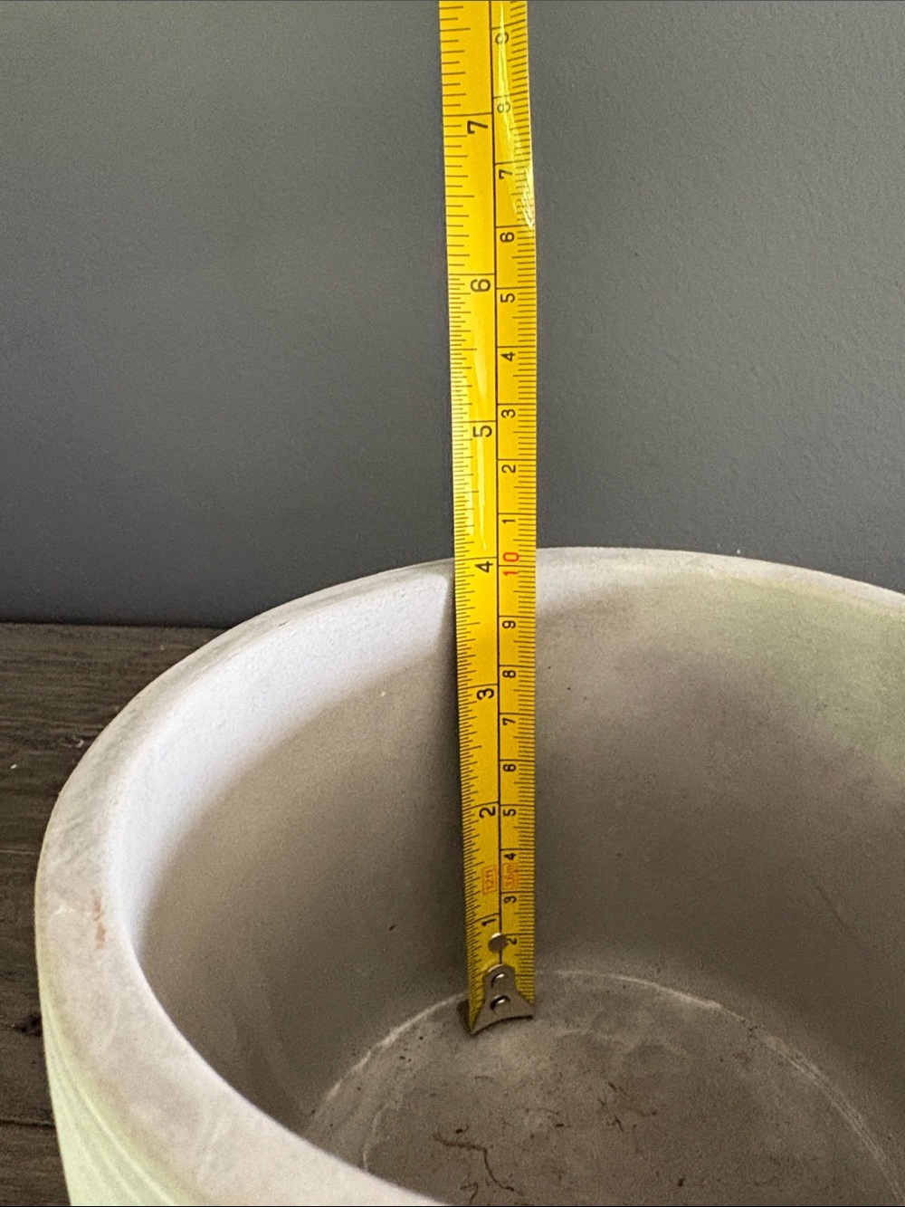 Mainstays Ribbed Ceramic Planter - White - Picture 2 of 4